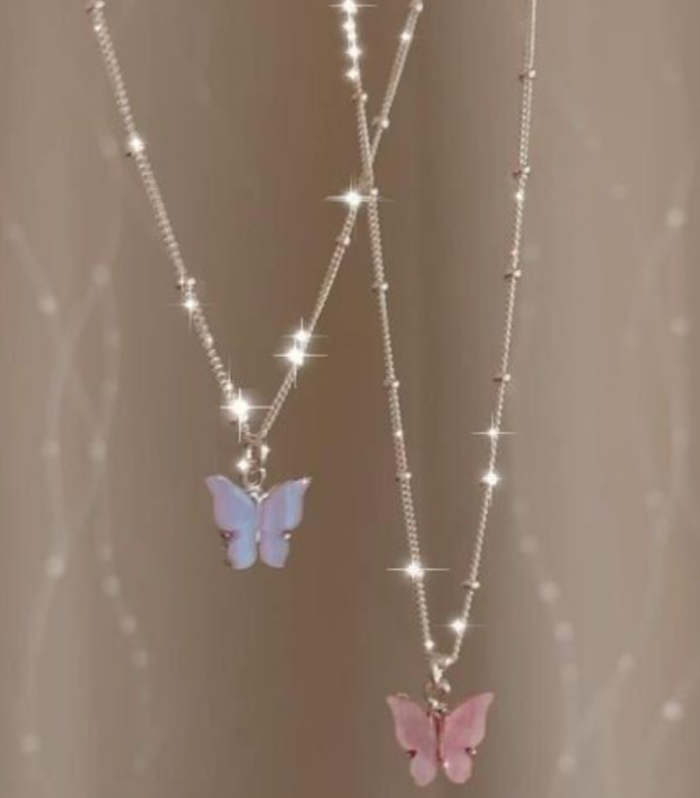 Butterfly Charm Layered Necklace